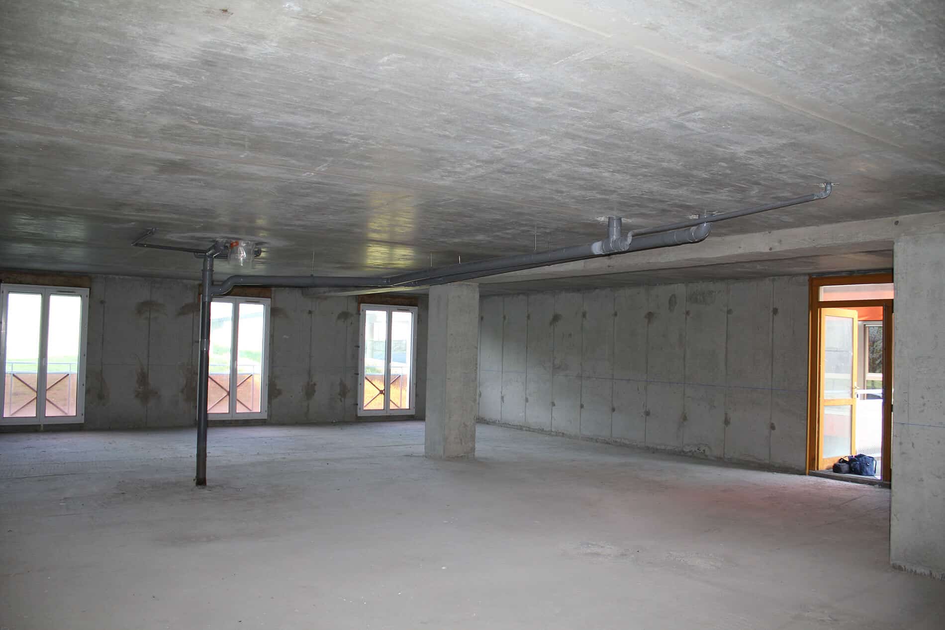 Wellness clinic a before image of an empty construction space Wellness clinic a before image of an empty construction space